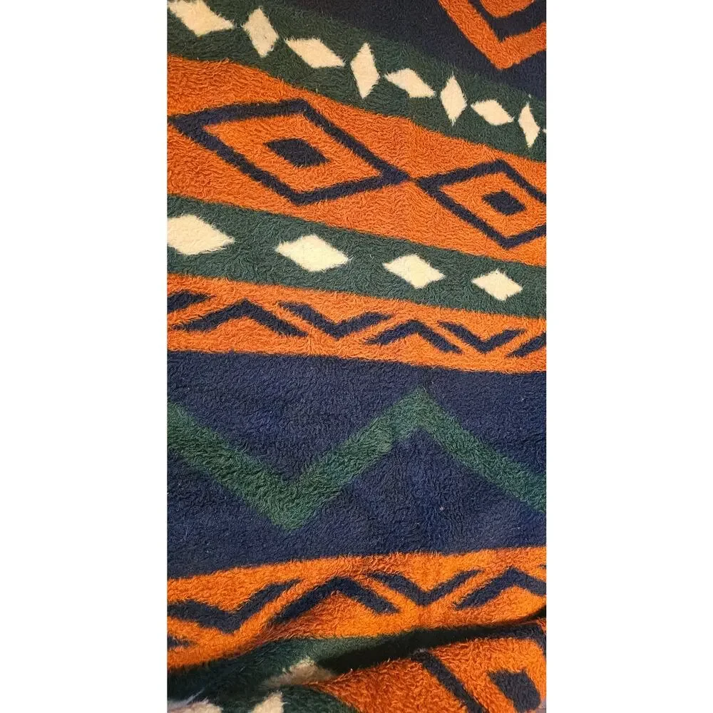 Vintage 90s BIEDERLACK Montana West Twin Blanket 60x80 Southwestern Cabin Lodge